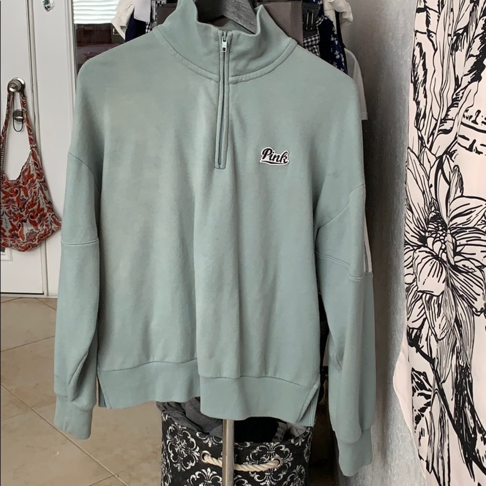 Pink, quarter zip, cozy & cute, NEW